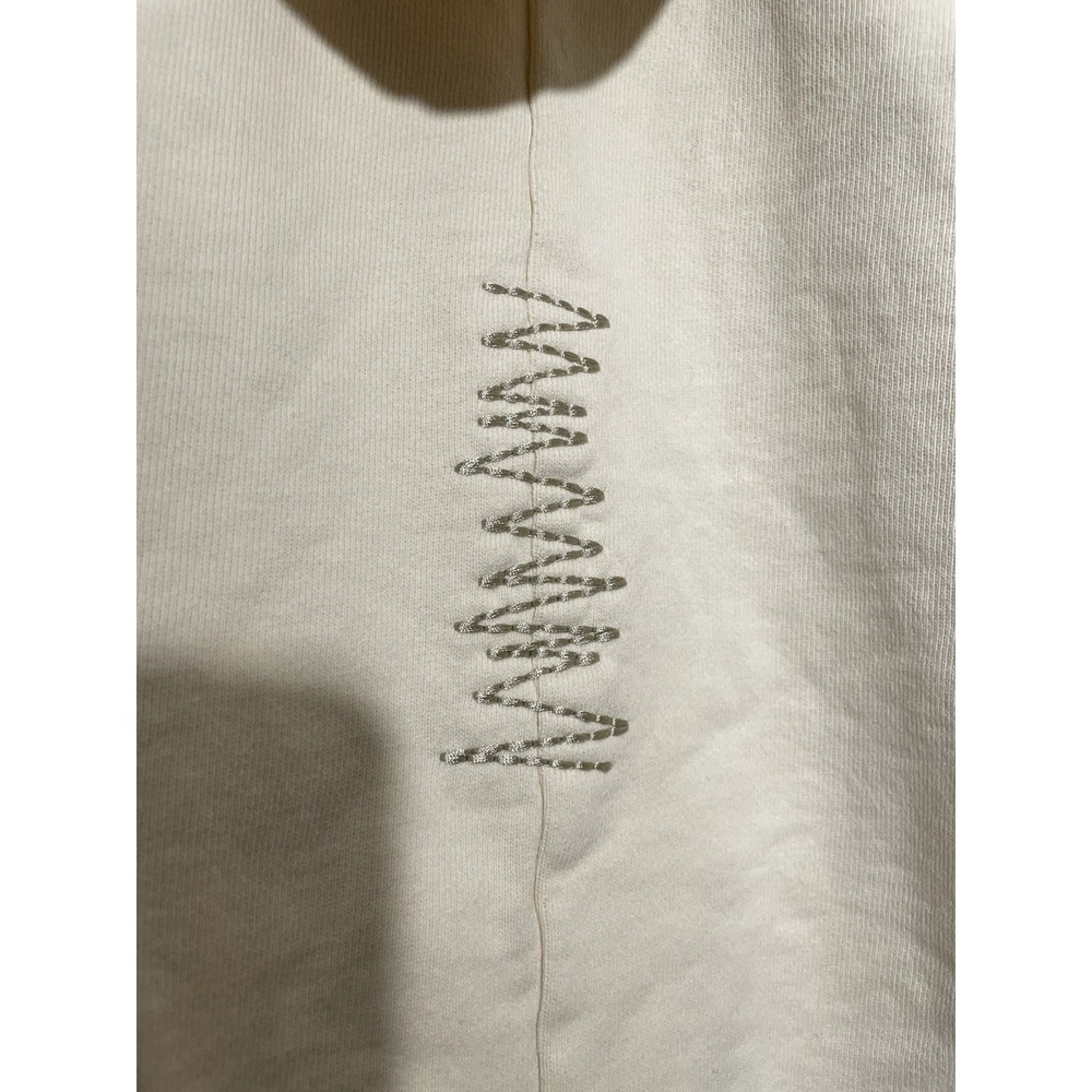 Venque 99% Normal 1% Amoo Hoodie Sweatshirt Men's Small Embroidered Cream - Picture 4 of 8